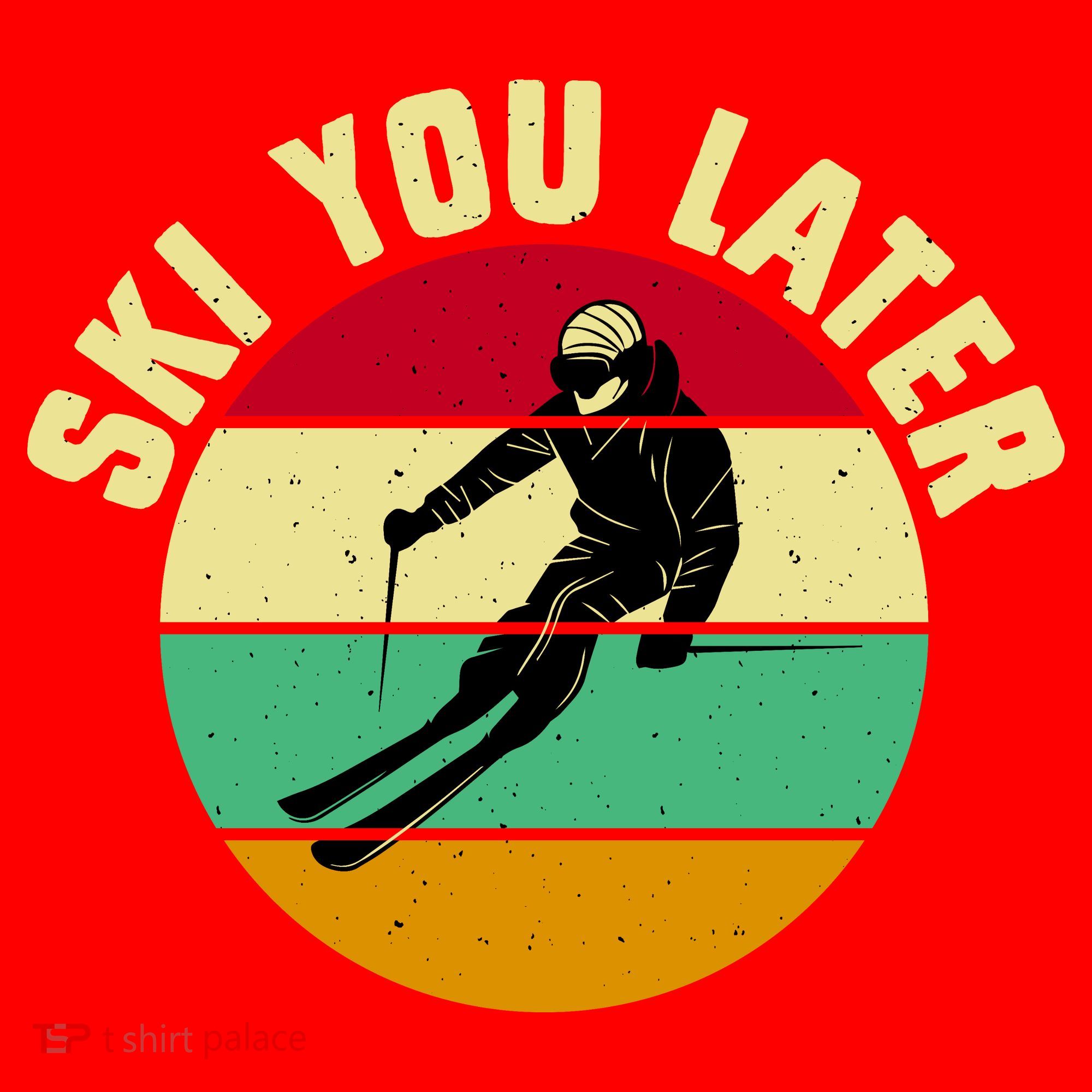 Ski You Later Funny Skiing Santa Hat