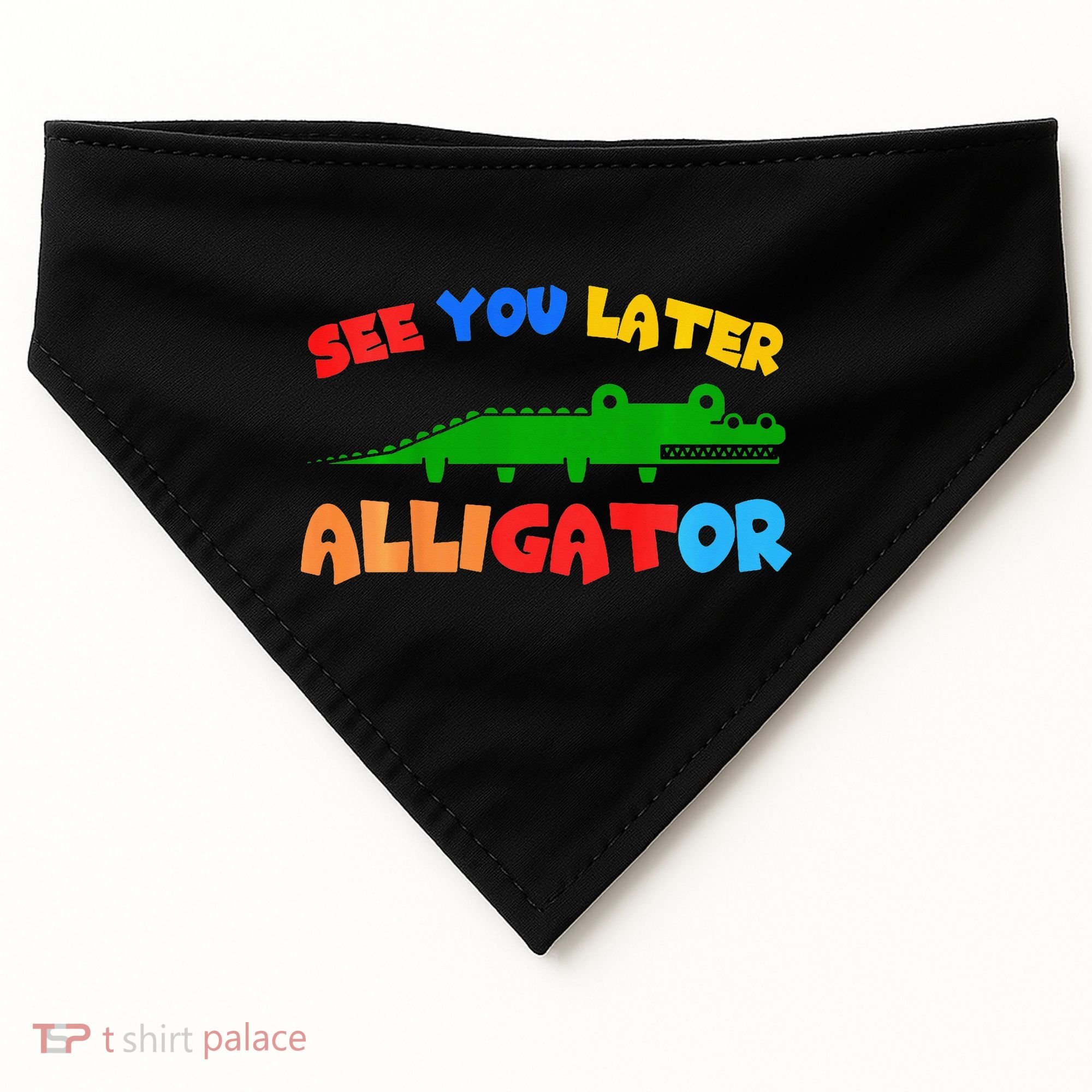 See You Later Alligator Crocodile Gator Funny USA-Made Doggie Bandana