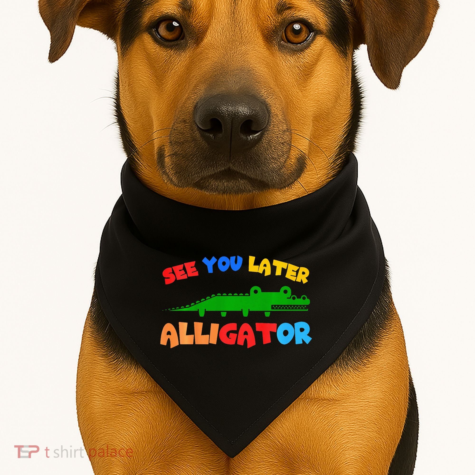 See You Later Alligator Crocodile Gator Funny USA-Made Doggie Bandana