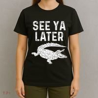 See Ya Later Alligator Funny Animal Pun Crocodile T-Shirt thumb 4