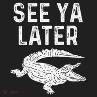 See Ya Later Alligator Funny Animal Pun Crocodile Beanie thumb 2
