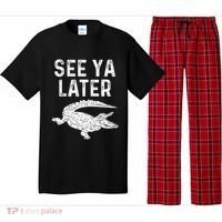 See Ya Later Alligator Funny Animal Pun Crocodile Pajama Set thumb 0