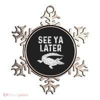 See Ya Later Alligator Funny Animal Pun Crocodile Ornament thumb 0