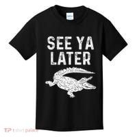 See Ya Later Alligator Funny Animal Pun Crocodile Kids T-Shirt thumb 0