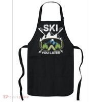 Ski You Later Winter Sport Alpine Skiing Skier Skiing Pun Premium Apron thumb 0