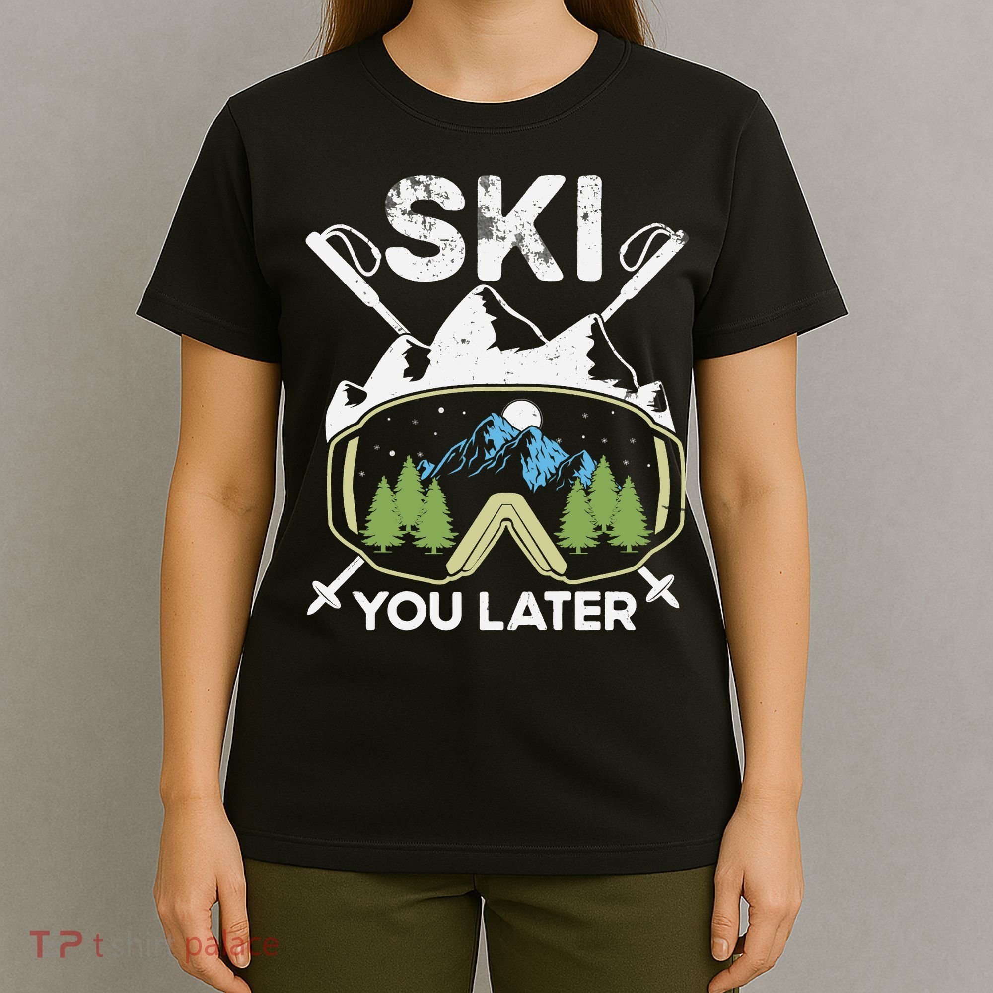 Ski You Later Winter Sport Alpine Skiing Skier Skiing Pun Premium T-Shirt