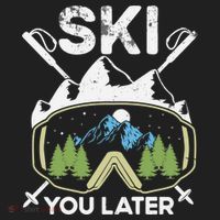 Ski You Later Winter Sport Alpine Skiing Skier Skiing Pun Premium Hat thumb 2