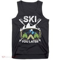 Ski You Later Winter Sport Alpine Skiing Skier Skiing Pun Premium Tank Top thumb 0