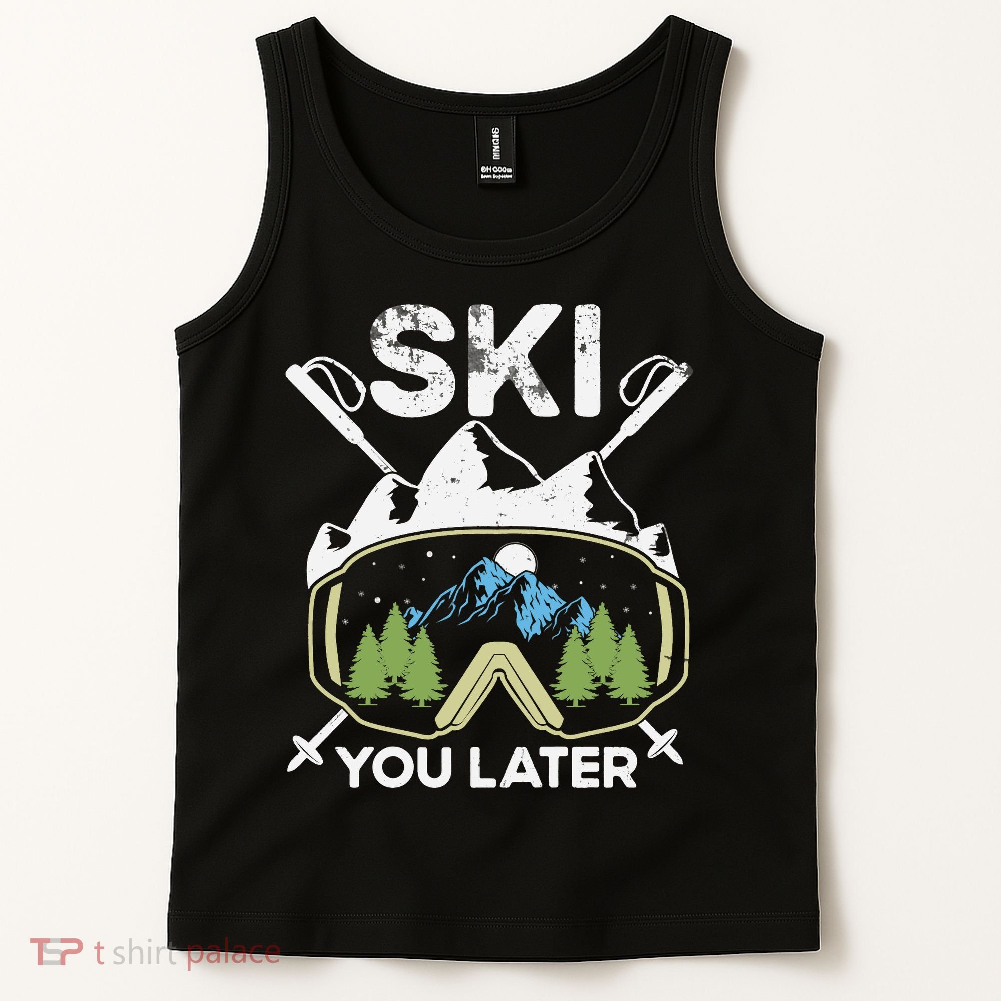 Ski You Later Winter Sport Alpine Skiing Skier Skiing Pun Premium Tank Top