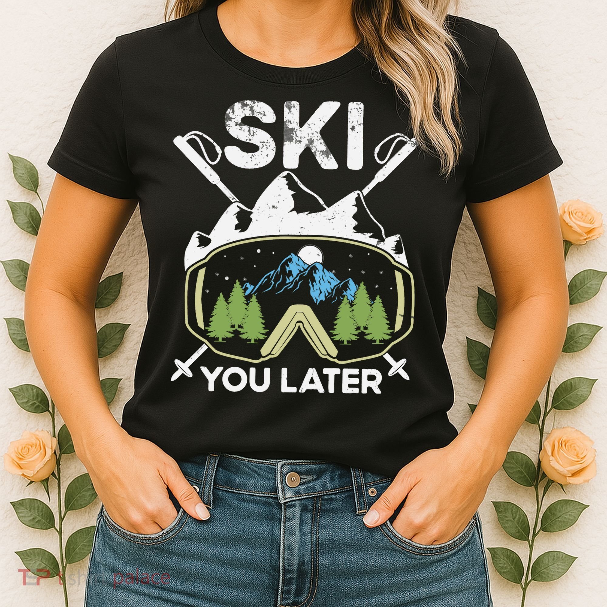 Ski You Later Winter Sport Alpine Skiing Skier Skiing Pun Premium Women's T-Shirt