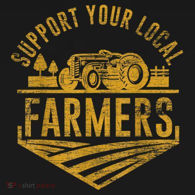 Support Your Local Farmers Drawstring Bag