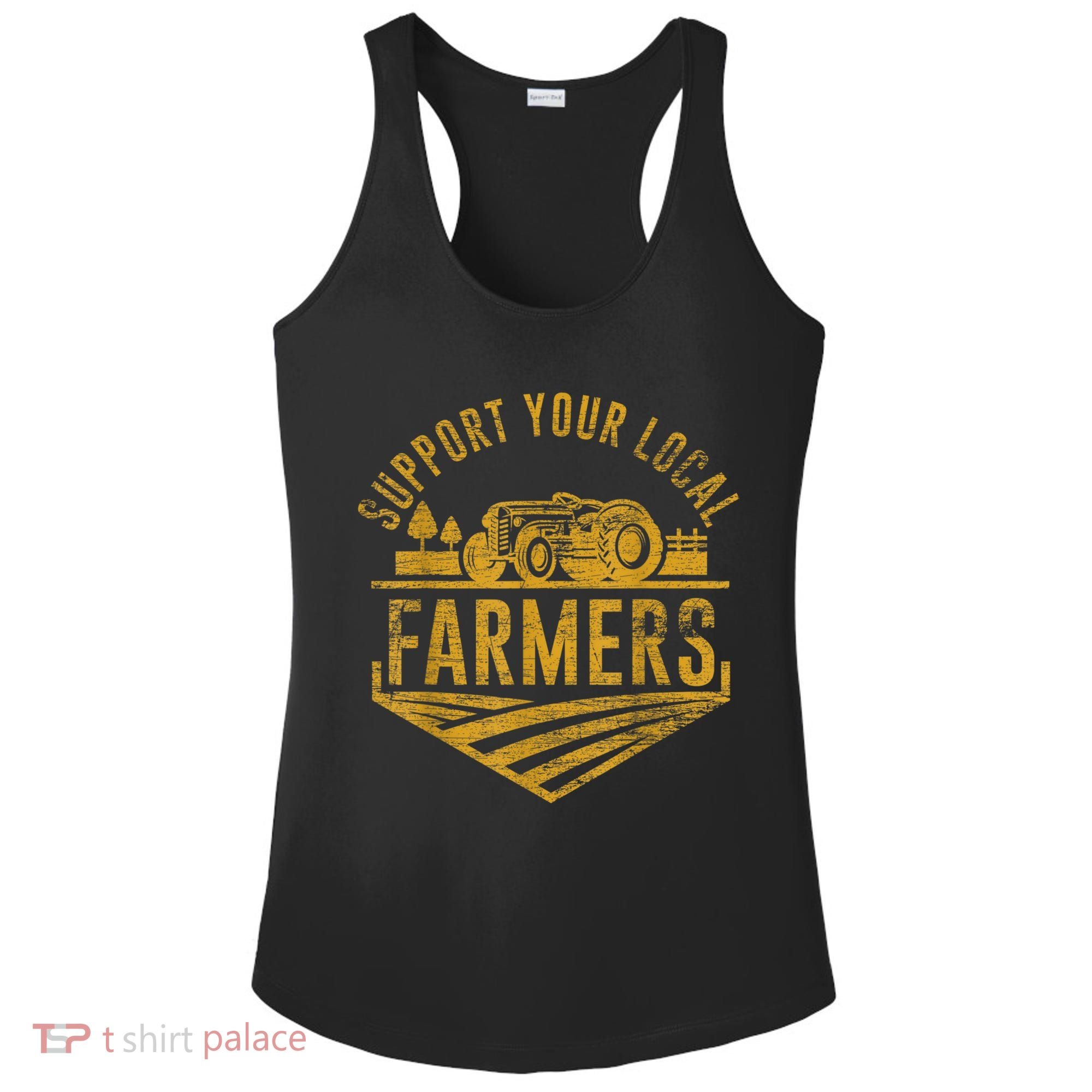 Support Your Local Farmers Ladies PosiCharge Competitor Racerback Tank