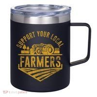 Support Your Local Farmers 12oz Stainless Steel Coffee Mug thumb 0