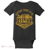 Support Your Local Farmers Baby Bodysuit thumb 0