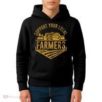 Support Your Local Farmers Kids Hoodie thumb 4