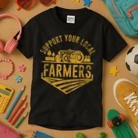 Support Your Local Farmers Kids T-Shirt thumb 3