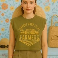 Support Your Local Farmers Garment-Dyed Women's Muscle Tee thumb 4