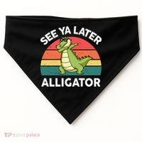 See Ya Later Alligator Florida Gator Crocodile USA-Made Doggie Bandana thumb 0