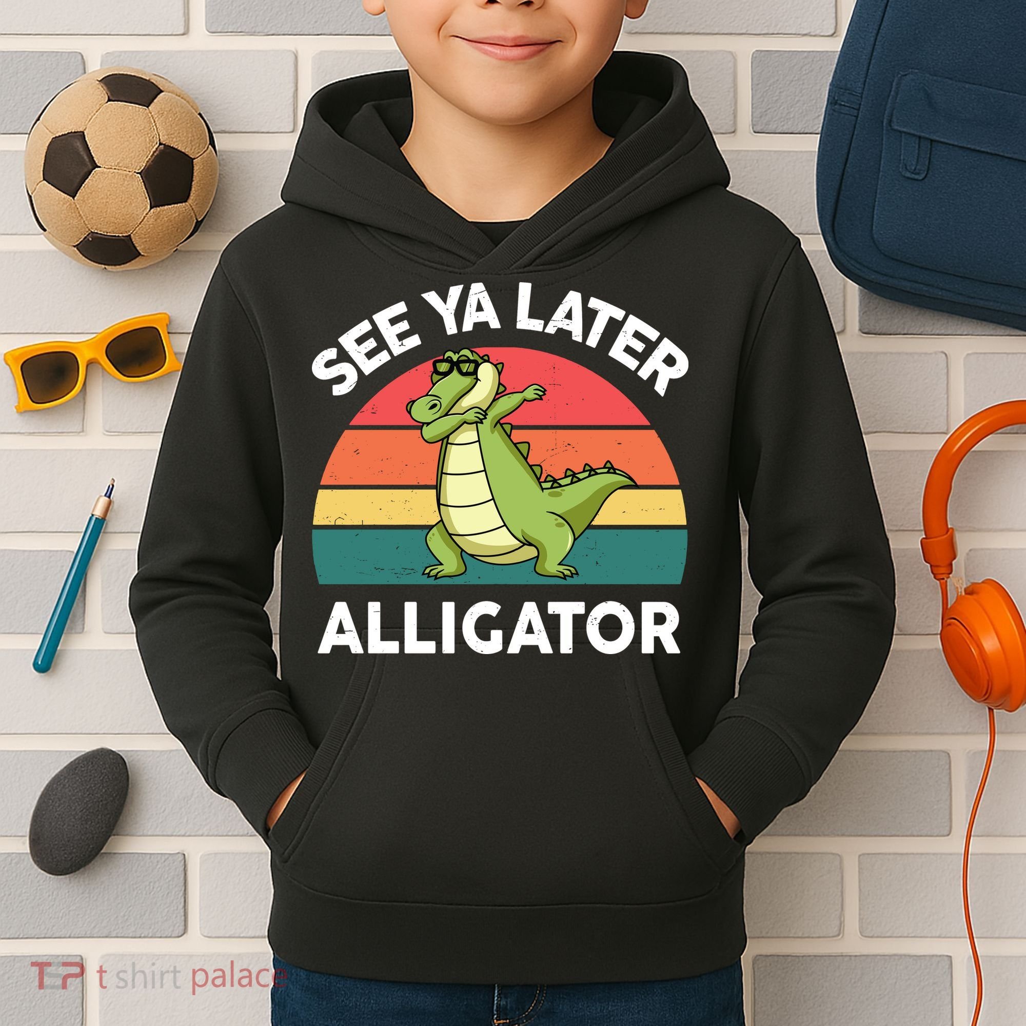 See Ya Later Alligator Florida Gator Crocodile Kids Hoodie