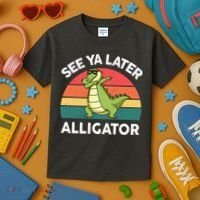 See Ya Later Alligator Florida Gator Crocodile Kids T-Shirt thumb 3