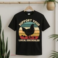 Support Your Local Egg Dealer Farmer Chicken Egg Lover T-Shirt thumb 2
