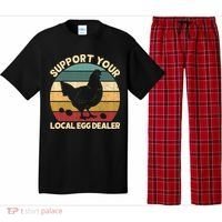 Support Your Local Egg Dealer Farmer Chicken Egg Lover Pajama Set thumb 0