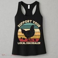 Support Your Local Egg Dealer Farmer Chicken Egg Lover Women's Tank Top thumb 3
