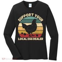 Support Your Local Egg Dealer Farmer Chicken Egg Lover Women's Long Sleeve Shirt thumb 0