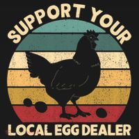 Support Your Local Egg Dealer Farmer Chicken Egg Lover Kids Sweatshirt thumb 2
