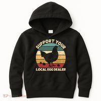 Support Your Local Egg Dealer Farmer Chicken Egg Lover Kids Hoodie thumb 0