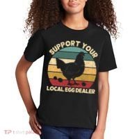 Support Your Local Egg Dealer Farmer Chicken Egg Lover Kids T-Shirt thumb 2