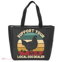 Support Your Local Egg Dealer Farmer Chicken Egg Lover Tote Bag thumb 0