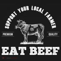 Support Your Local Farmer Cool Gift Eat Beef Farm Farming Gift Great Gift Women's Hoodie thumb 2