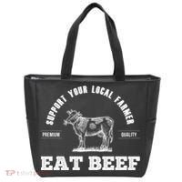 Support Your Local Farmer Cool Gift Eat Beef Farm Farming Gift Great Gift Tote Bag thumb 0