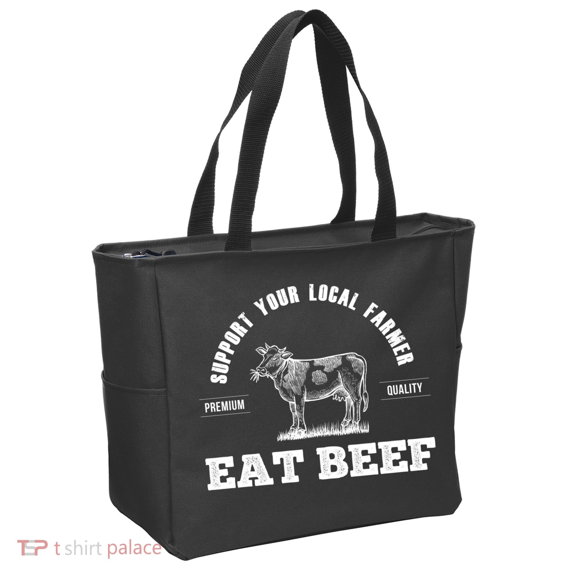 Support Your Local Farmer Cool Gift Eat Beef Farm Farming Gift Great Gift Tote Bag