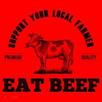 Support Your Local Farmer Cool Gift Eat Beef Farm Farming Gift Great Gift Santa Hat thumb 1