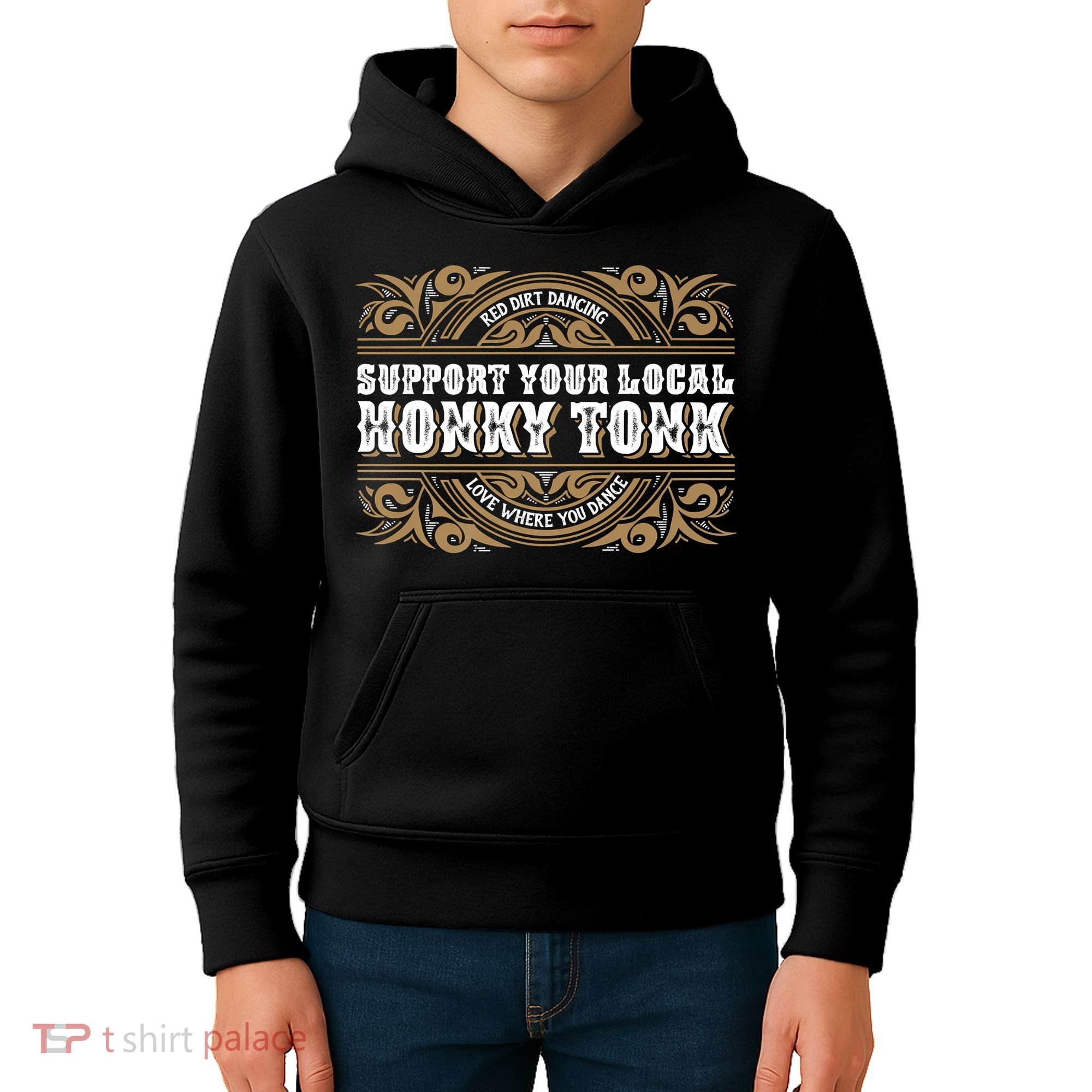 Support Your Local Honky Tonk Love Where You Dance RDD Kids Hoodie
