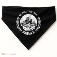 Support Your Local Farmer Gift USA-Made Doggie Bandana thumb 0