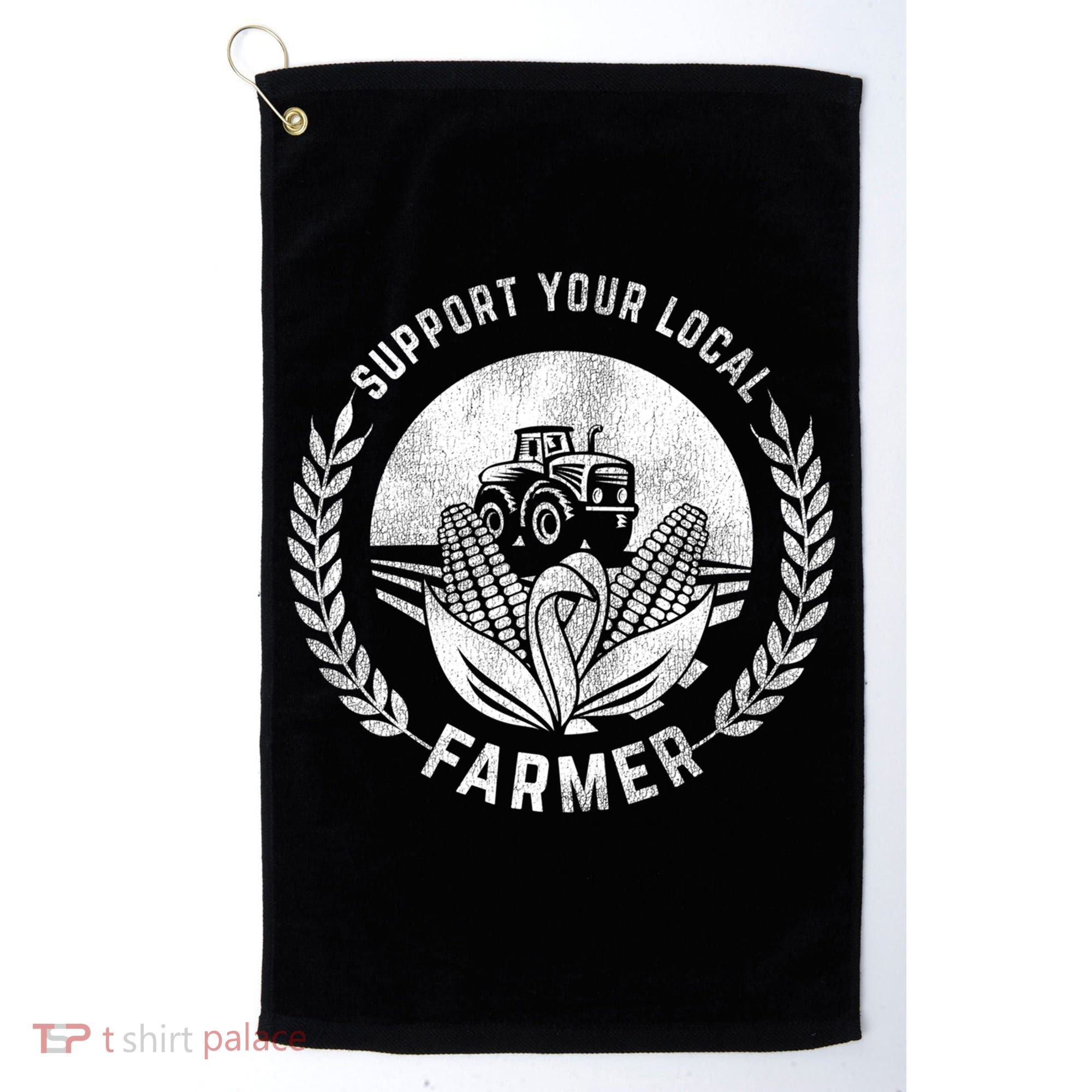 Support Your Local Farmer Gift Golf Towel