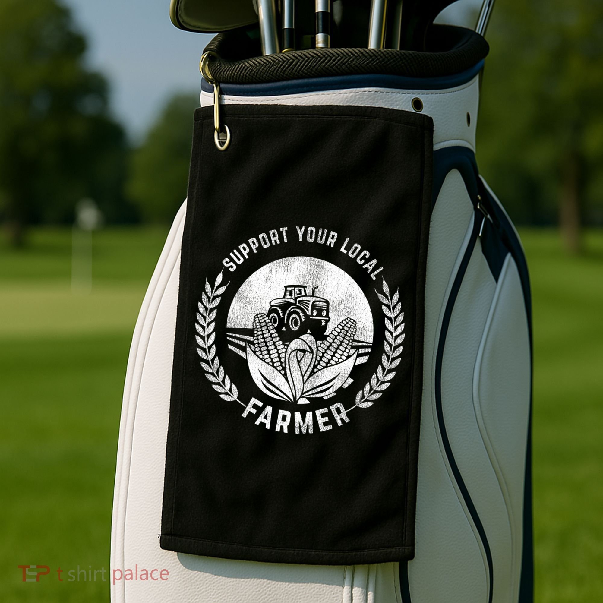 Support Your Local Farmer Gift Golf Towel