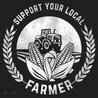 Support Your Local Farmer Gift Golf Towel thumb 3