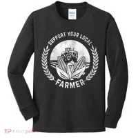 Support Your Local Farmer Gift Kids Long Sleeve Shirt thumb 0