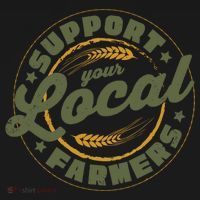 Support Your Local Farmers Great Gift Farming Rancher Farmer Great Gift USA-Made Doggie Bandana thumb 2