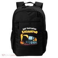See You Later Excavator Heavy Equipment Digging Dozer Boy Backpack thumb 0