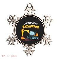 See You Later Excavator Heavy Equipment Digging Dozer Boy Ornament thumb 0
