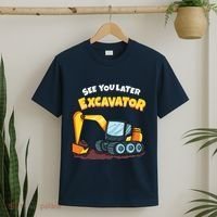 See You Later Excavator Heavy Equipment Digging Dozer Boy T-Shirt thumb 2