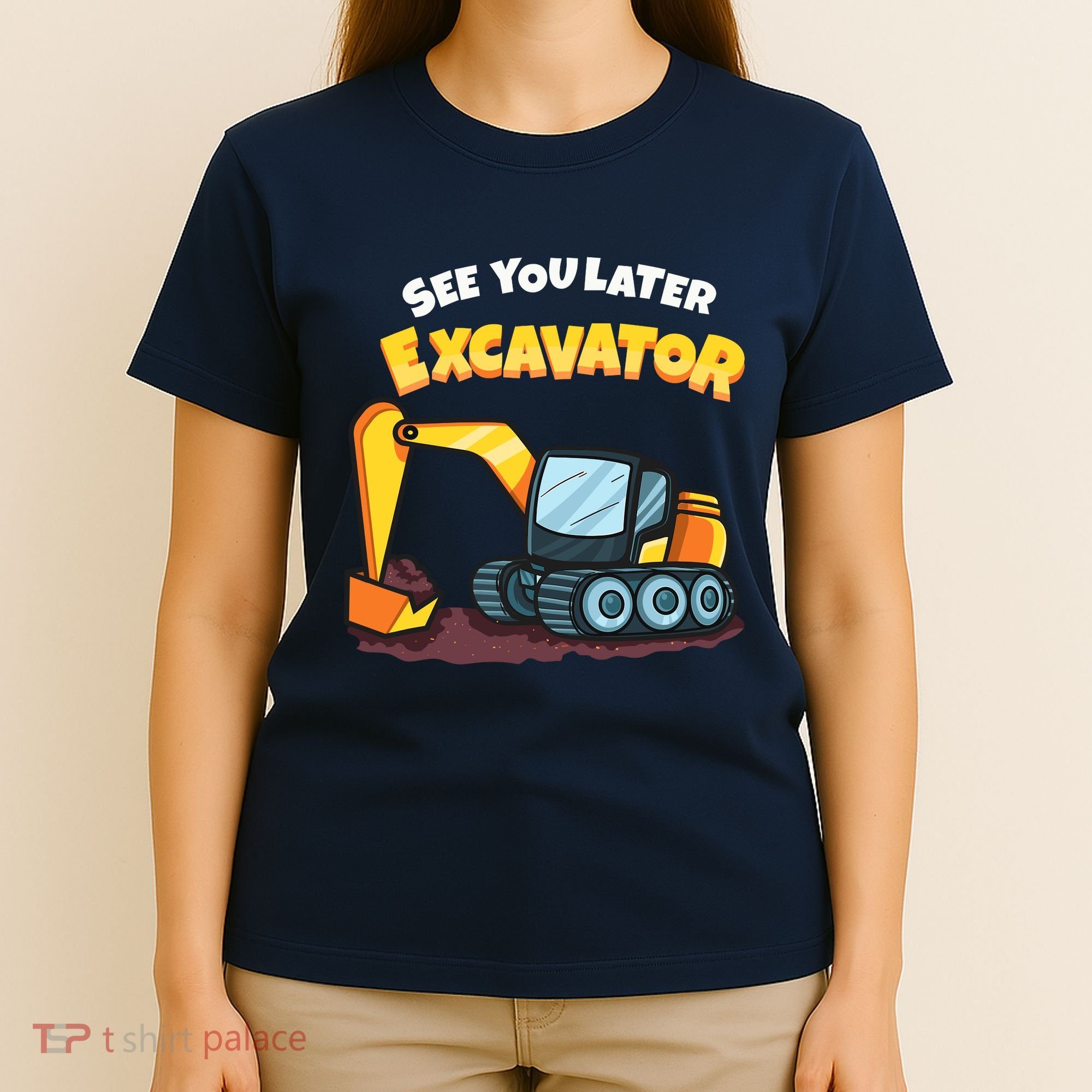See You Later Excavator Heavy Equipment Digging Dozer Boy T-Shirt