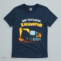 See You Later Excavator Heavy Equipment Digging Dozer Boy T-Shirt thumb 5