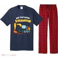 See You Later Excavator Heavy Equipment Digging Dozer Boy Pajama Set thumb 0
