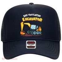 See You Later Excavator Heavy Equipment Digging Dozer Boy Hat thumb 0
